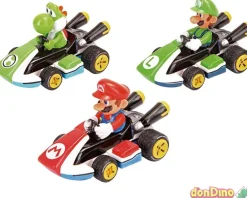 Pack 3 coches mario kart 1:43 pull & speed - motor de retroceso