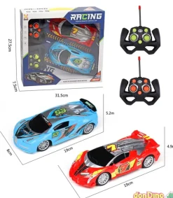 Pack 2 coches r/c 1:22 con luz 27 mhz surtidos