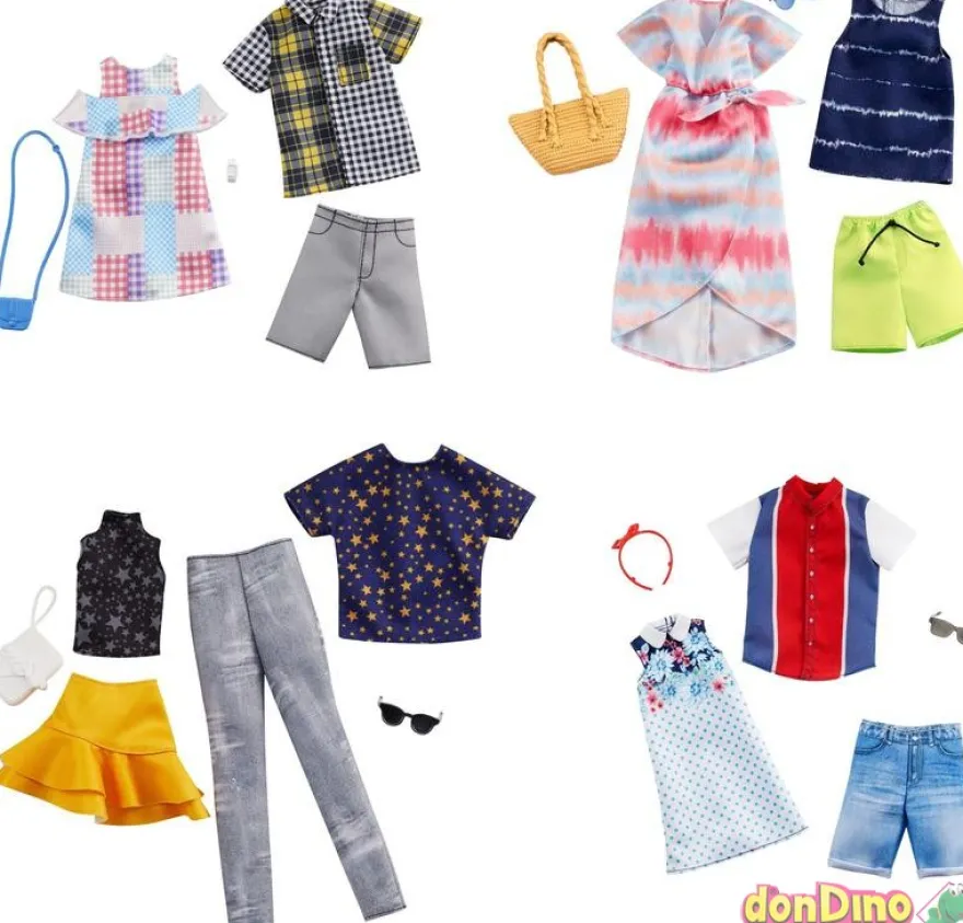 Pack 2 conjuntos moda barbie & ken