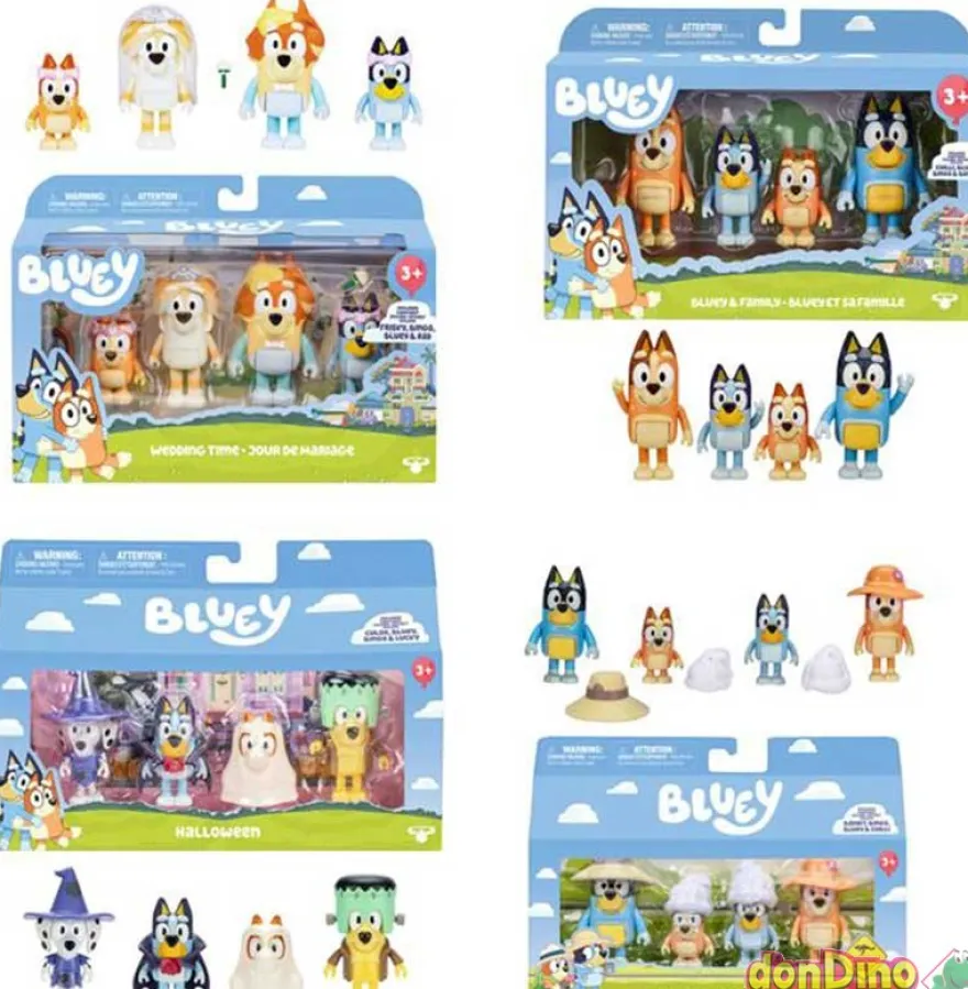 Pack 4 figuras bluey surtidos