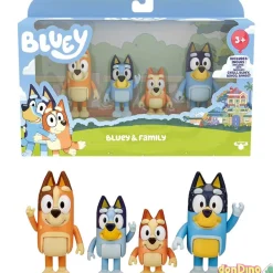Pack 4 figuras bluey y familia