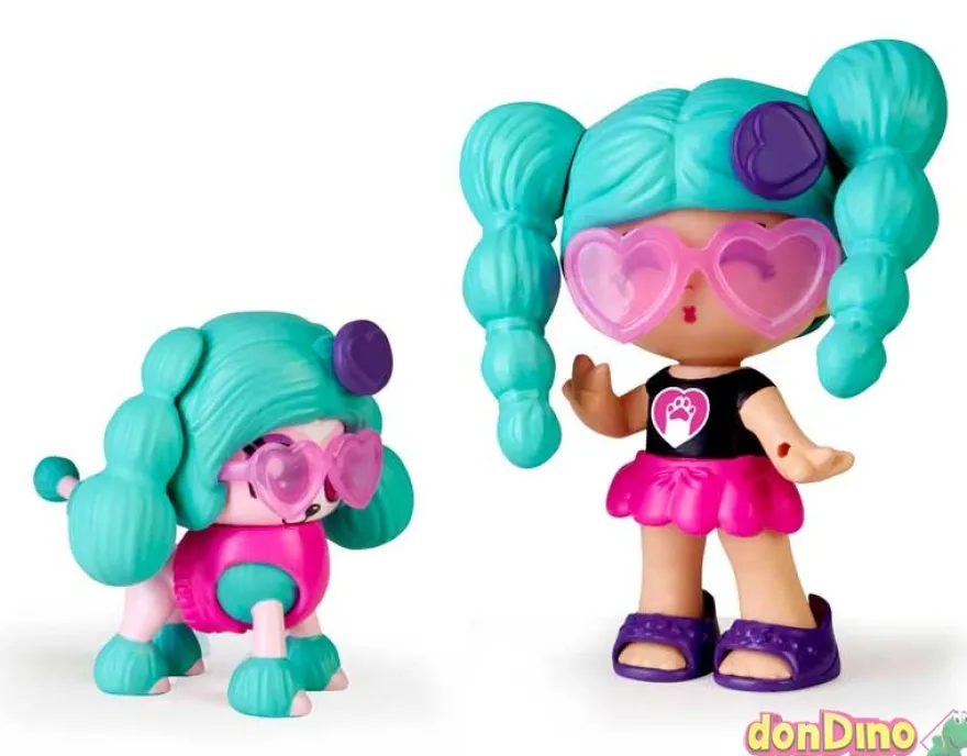 Pack 2 figuras c/mascotas pinypon my puppy and me