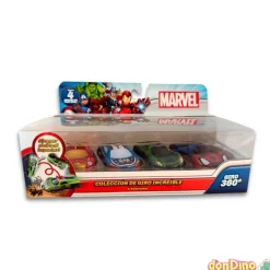 Pack 4 flip cars marvel