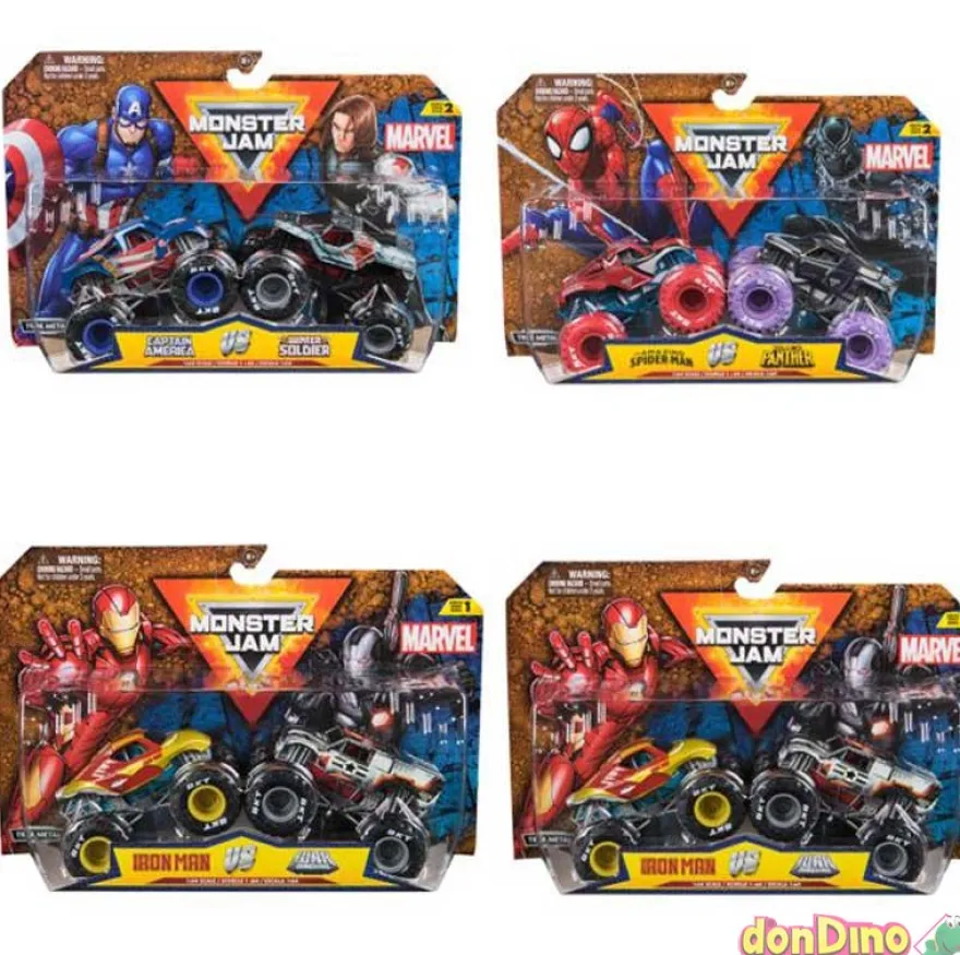 Pack 2 monster jam marvel 1:64 surt serie 3