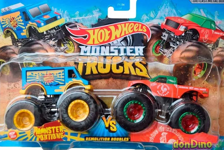 Pack 2 monster trucks hot wheels