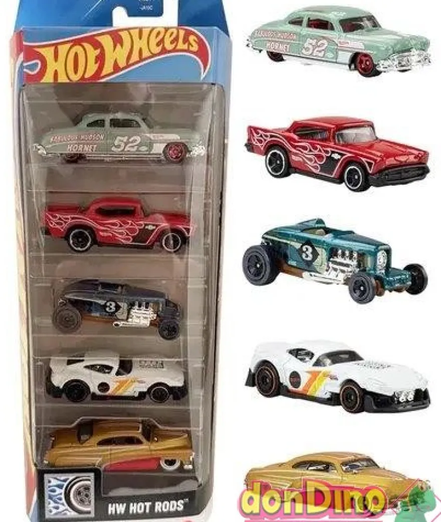 Pack 5 vehiculos hot wheels surtidos