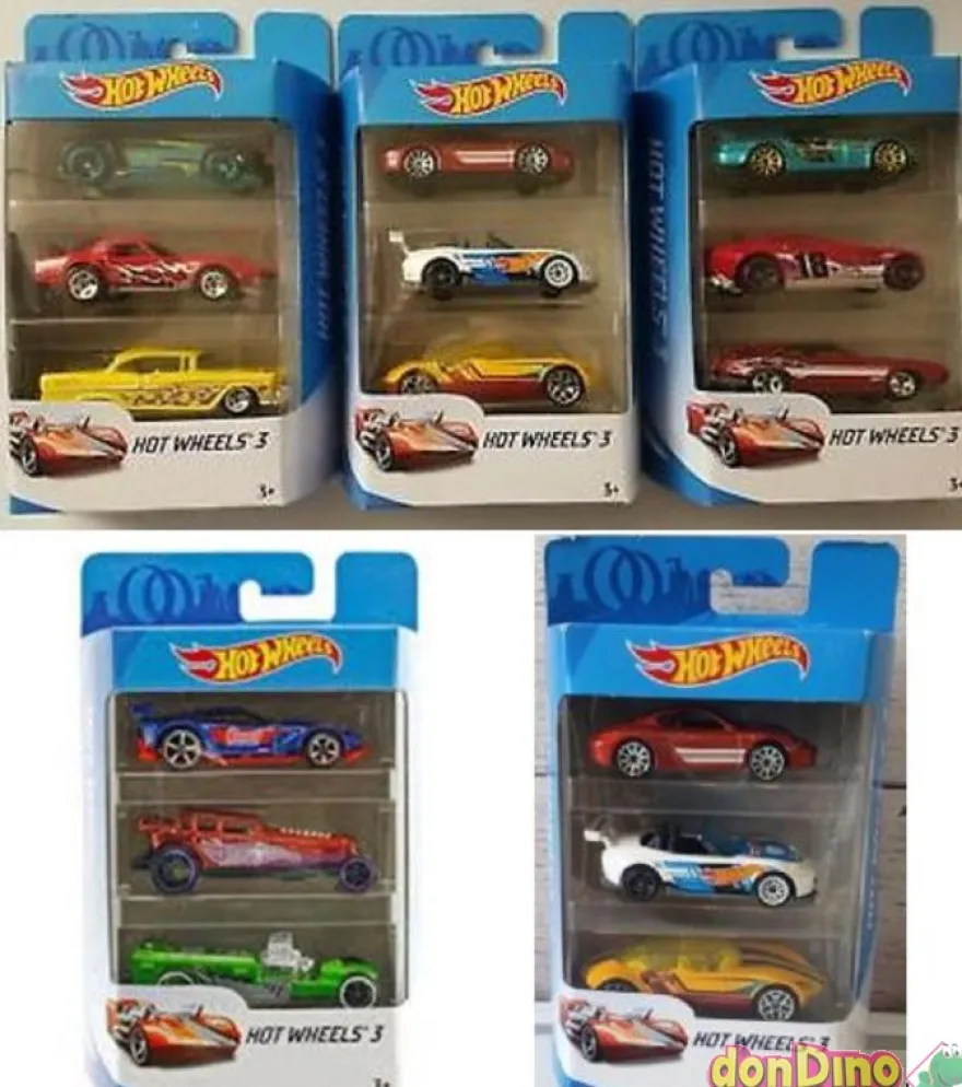 Pack 3 vehiculos hot wheels 3 surtidos aleatorios