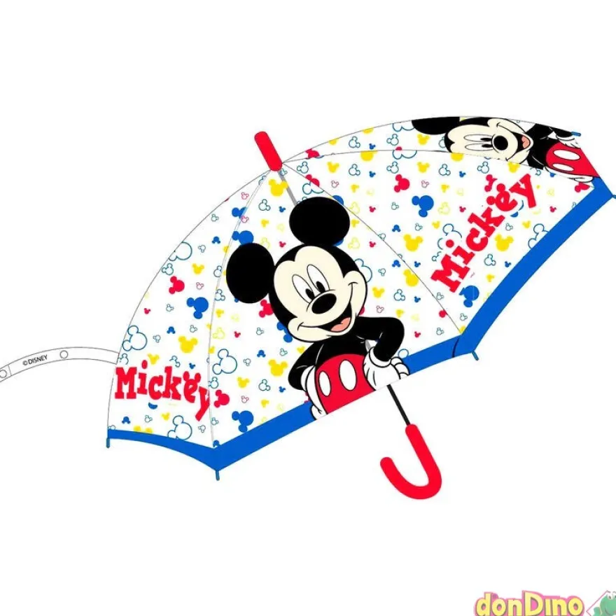 Paraguas mickey automatico 43,5 cm. transparente