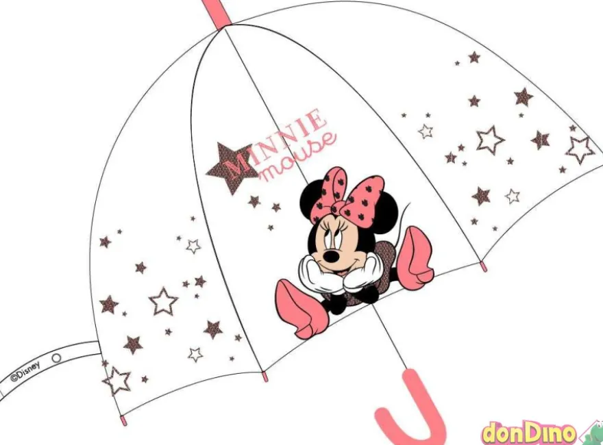 Paraguas minnie automatico transp. 48,5 cm.