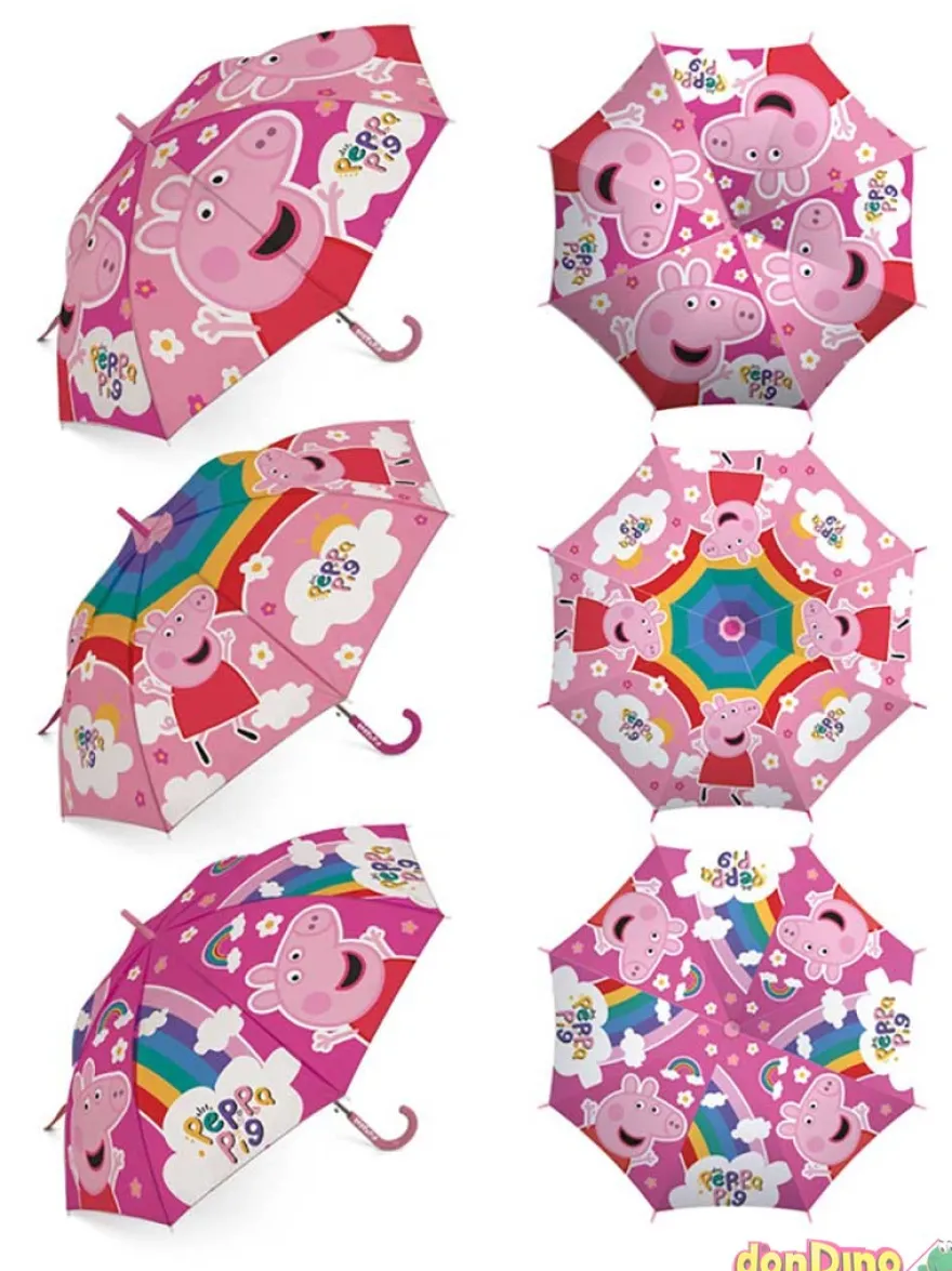Paraguas peppa pig automatico 48 cm