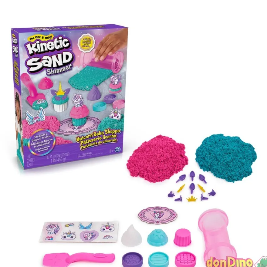 Pasteleria unicornio kinetic sand shimmer - 453 g.