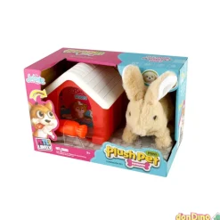 Peluche electrico conejito c/casa y zanahoria surtidos