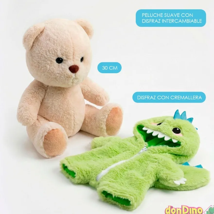 Peluche lofy 30 cm. con vestido cremallera - surtidos