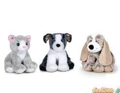 Peluche nature animales domesticos perrito y gatito 27cm