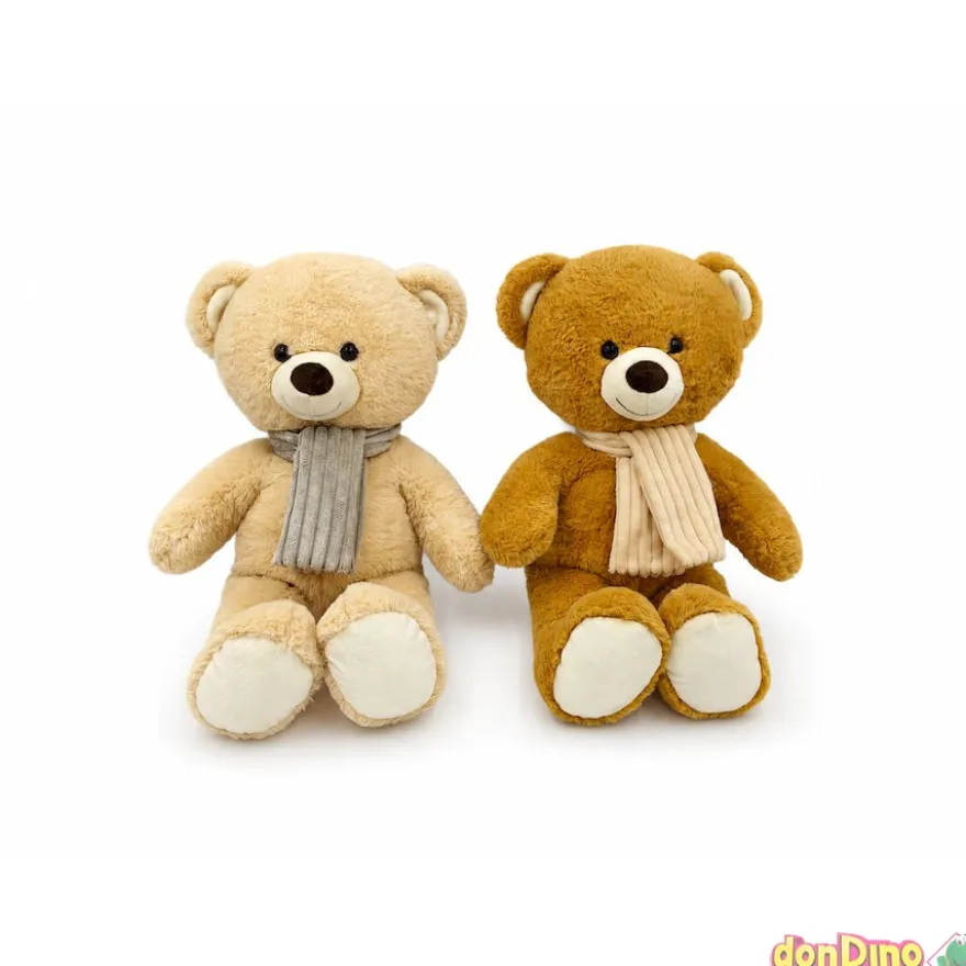 Peluche oso con bufanda 50 cm. surtidos 2 colores