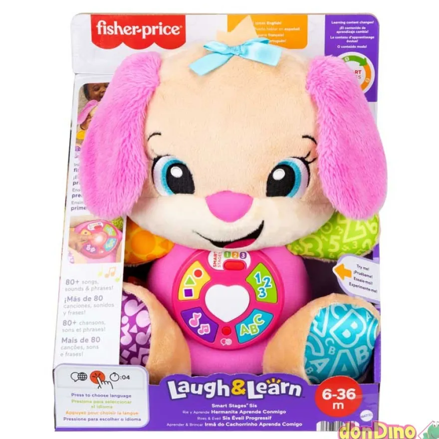 Peluche perrita rie y aprende fisher-price