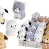 Peluche perrito/gatito bonito 19 cm surtidos