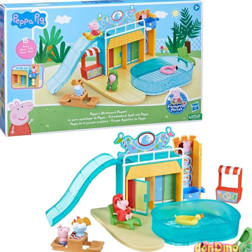Peppa pig en el parque acuatico 15 pzas.