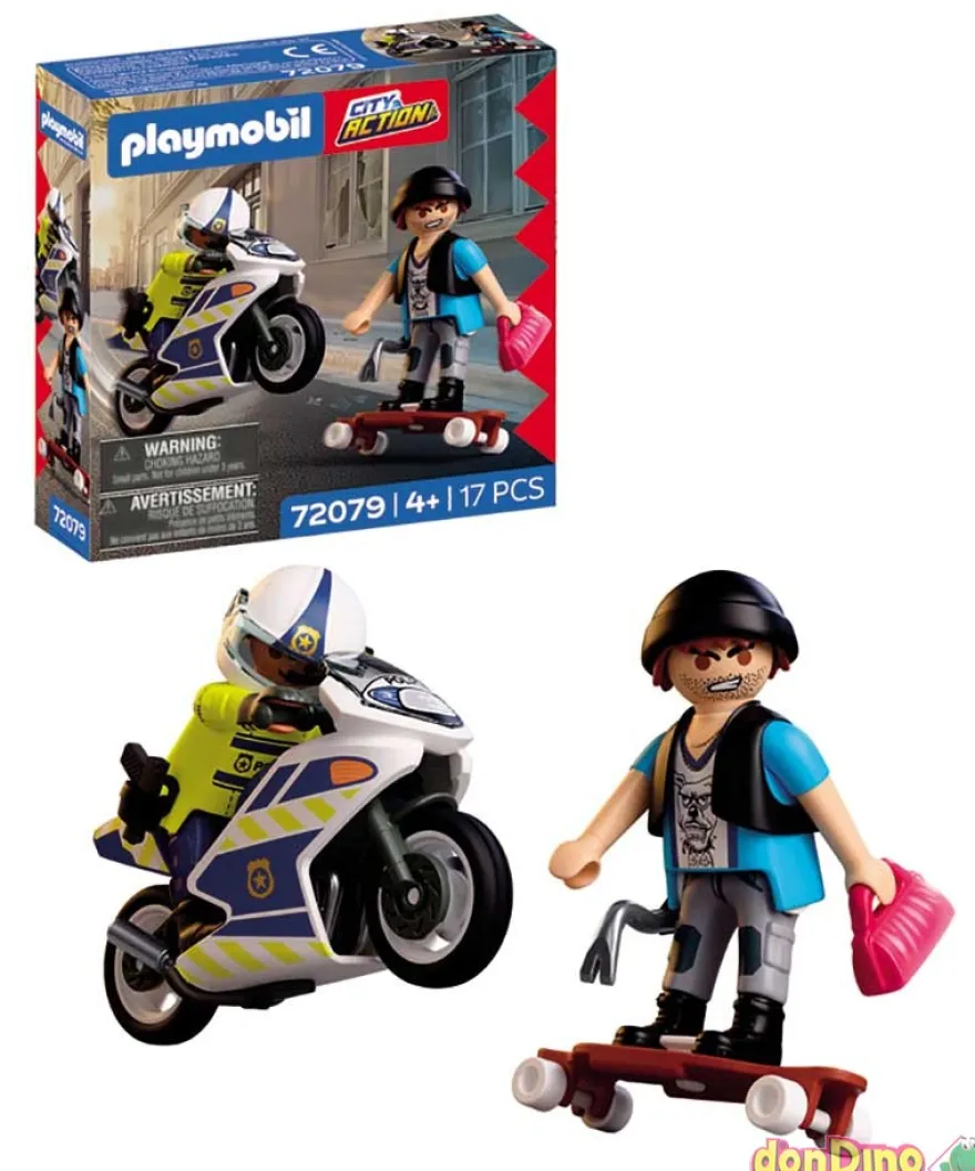Persecucion en moto playmobil city action