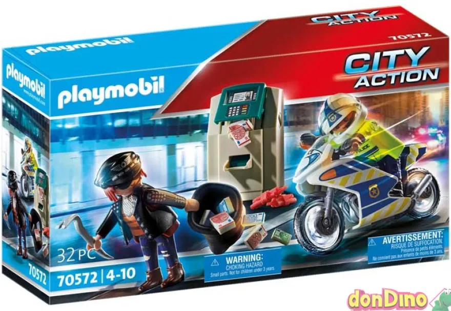 Persecucion moto policia playmobil city action - 32 pzas.