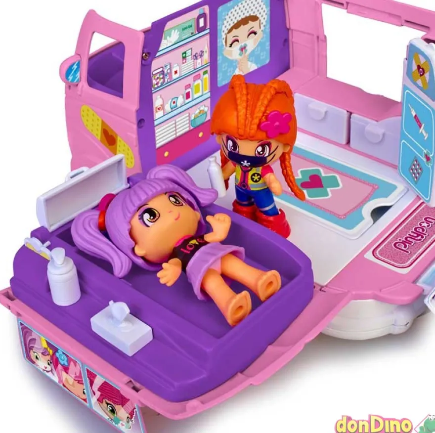 Pinypon socorro ambulancia c/luz - c/1 figura