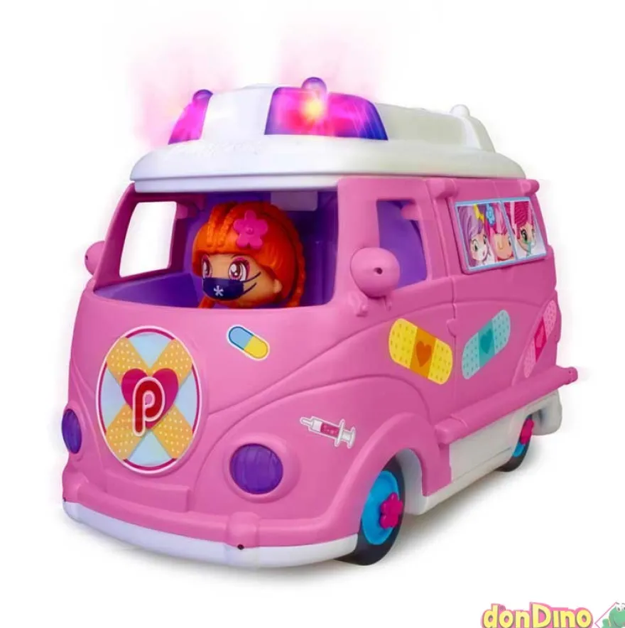 Pinypon socorro ambulancia c/luz - c/1 figura
