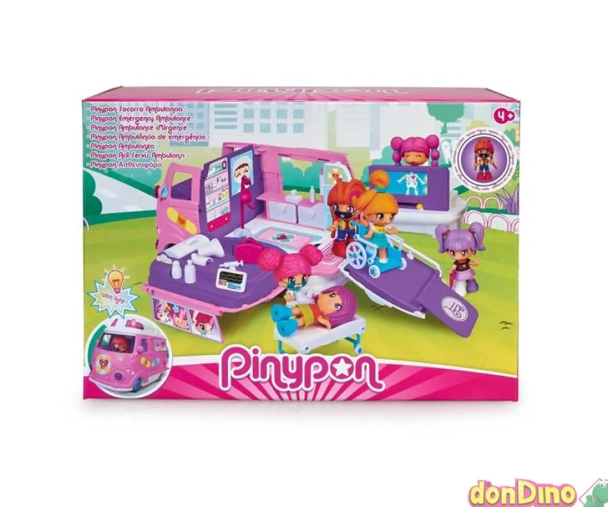 Pinypon socorro ambulancia c/luz - c/1 figura