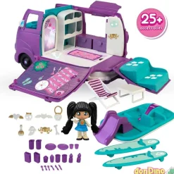 Pinypon terrific van +25 accesorios - 2 en 1 - glow in the dark