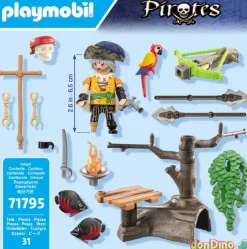 Pirata con ballesta playmobil pirates - 31 pzas.