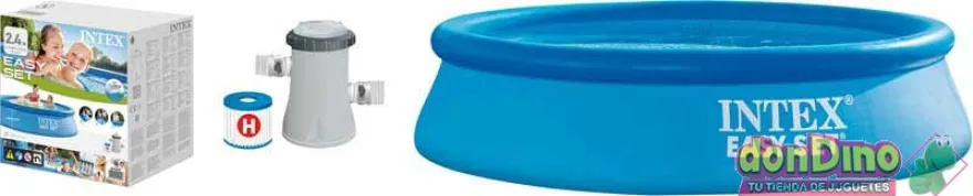 Piscina champiñon 244x61cm. 1942 l. con depuradora 220-240v - altura 46 cm.