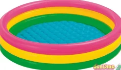 Piscina hinchable 3 aros colores 114x25 cm.