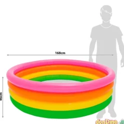 Piscina hinchable 4 aros 168x46 cm. capacidad: 780l.