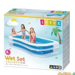 Piscina hinchable familiar 262x175x56 cm. - paredes extra-gruesas