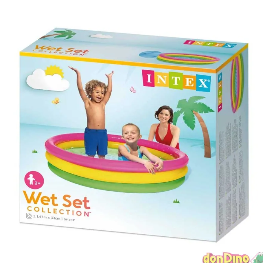 Piscina hinch.3 aros colores 147x33