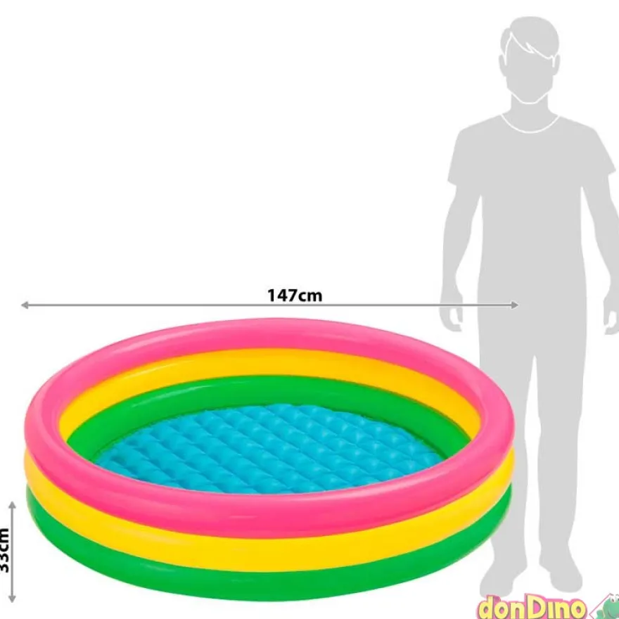Piscina hinch.3 aros colores 147x33