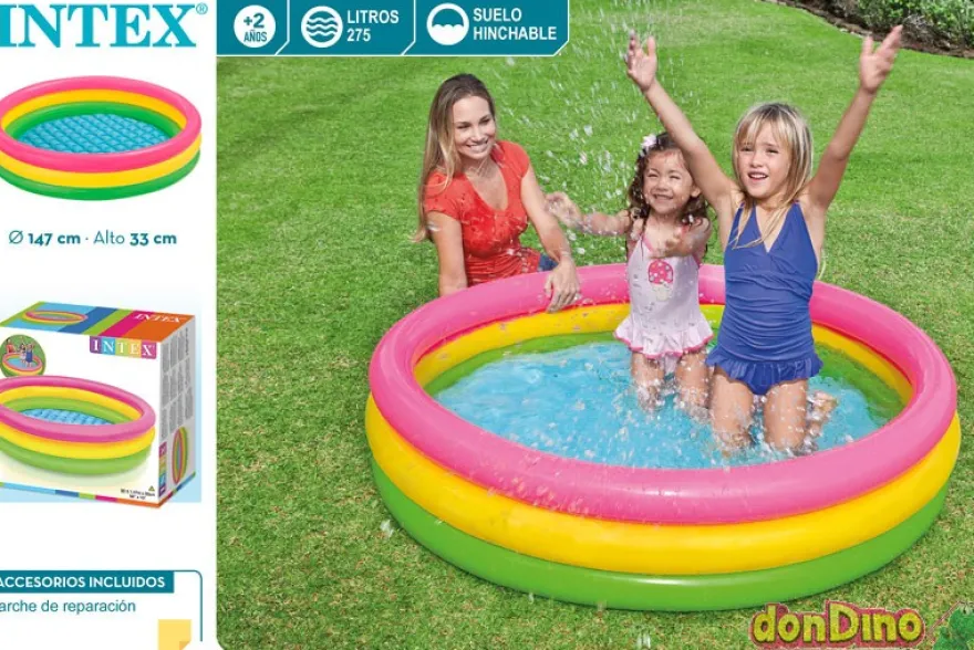Piscina hinch.3 aros colores 147x33