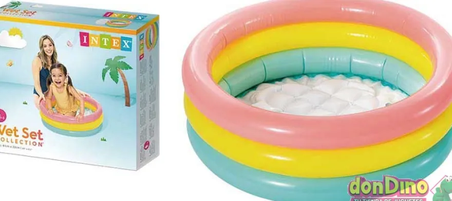 Piscina hinch.3 tubos colores 61x22