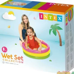 Piscina hinch.3 tubos colores 61x22