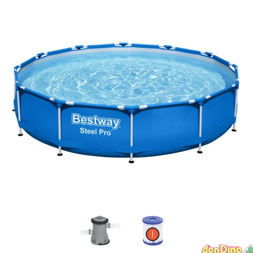 Piscina steel pro 366x76 cm. 6473 l bomba de filtro i 220-240 v.