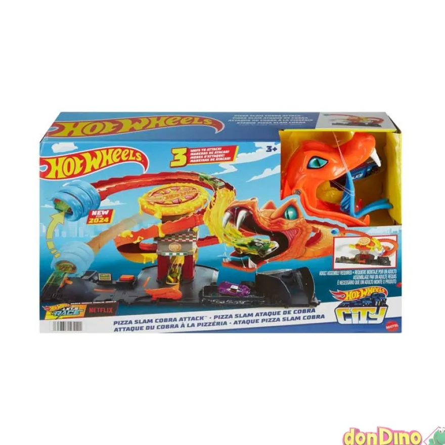 Pista ataque serpiente hot wheels city - pizza slam cobra attack