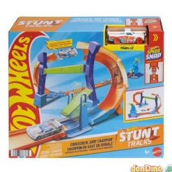 Pista campeonato velocidad hot wheels stunt tracks - con 1 vehículo