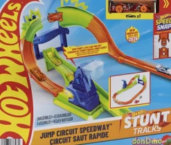 Pista campeonato velocidad hot wheels stunt tracks - con 1 vehículo