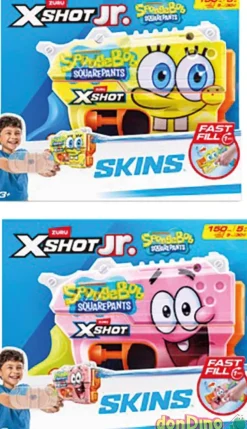 Pistola agua bob esponja skins x-shot 150 ml. surtidas