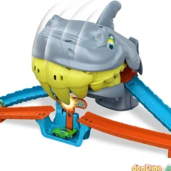 Playa del tiburon mordedor hot wheels city - con 1 vehículo