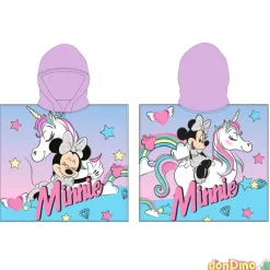 Poncho minnie unicornio 55x110 cm. 100% poliester - toalla