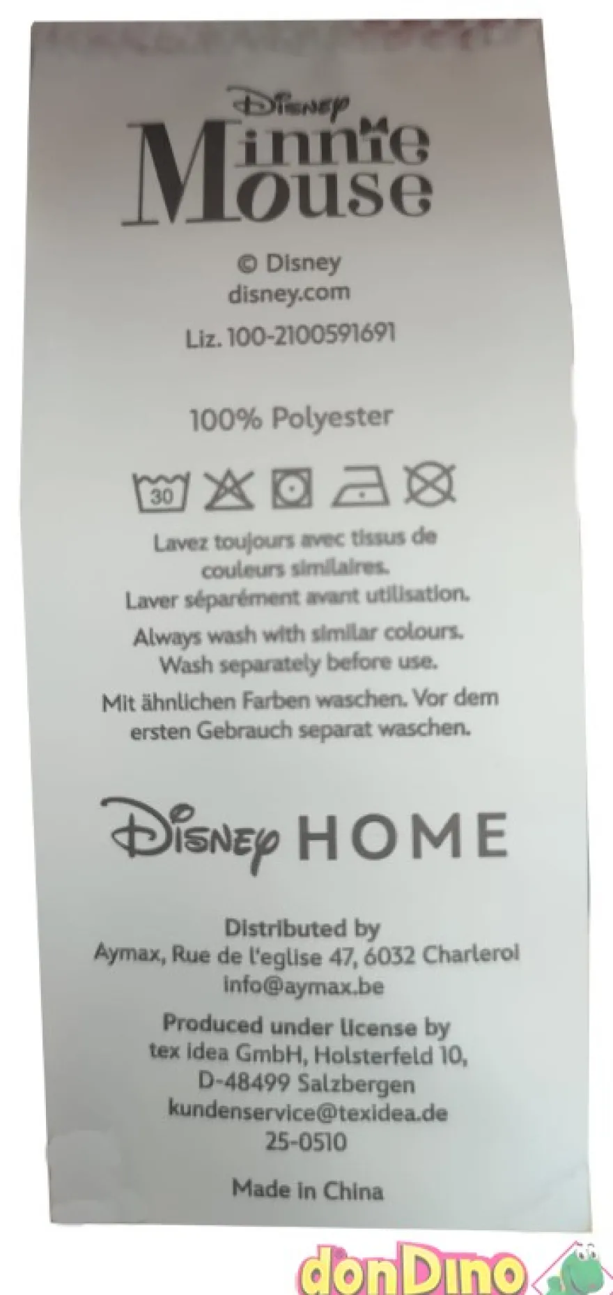Poncho toalla minnie 55x110 cm. 100% poliéster