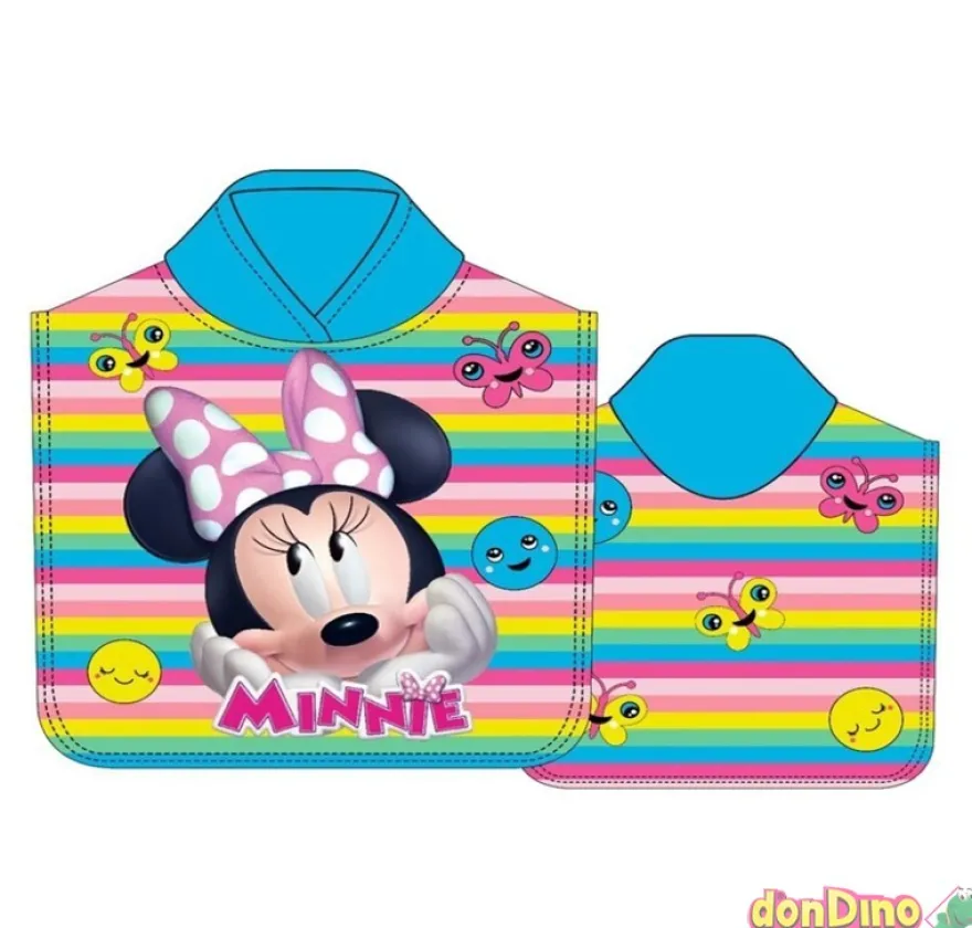 Poncho toalla minnie 55x110 cm. 100% polyester