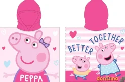 Poncho toalla peppa pig 55x110 cm. 100% polyester