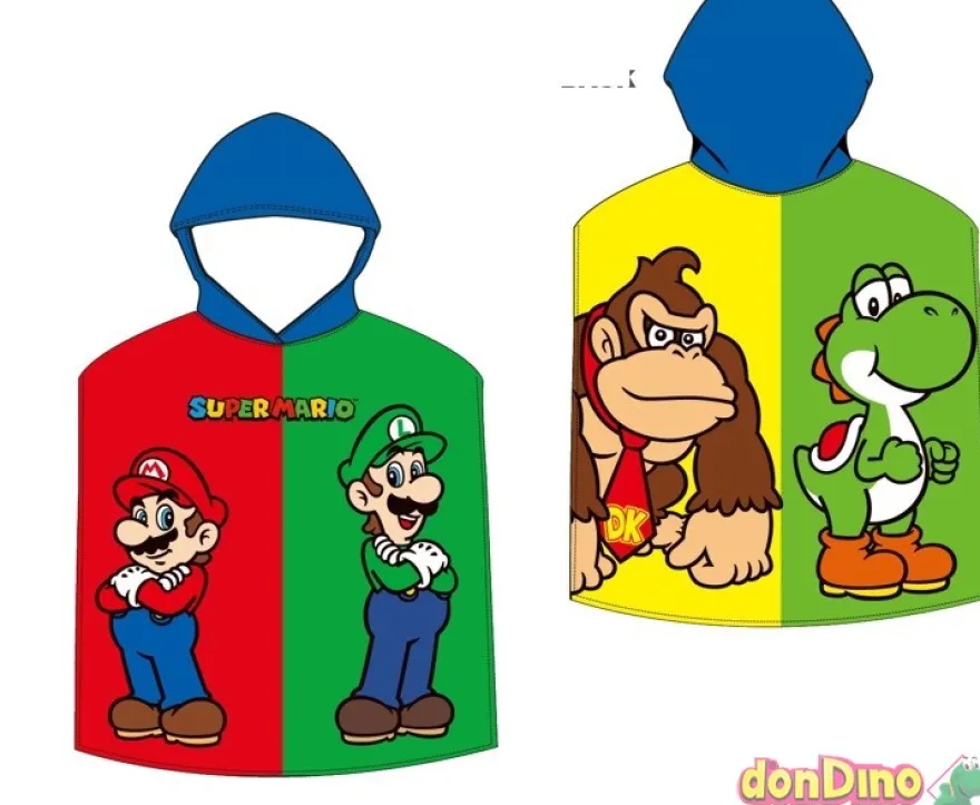 Poncho toalla super mario 55x110cm. 100% polyester