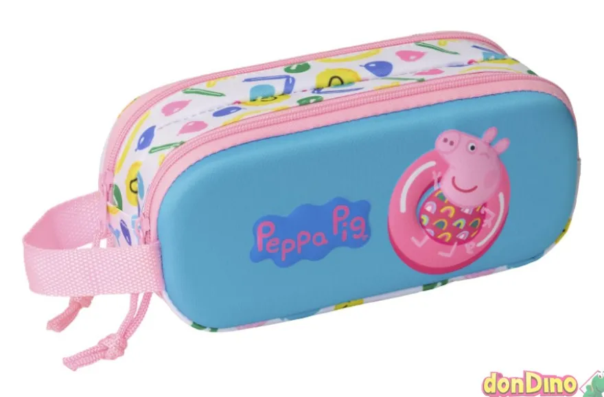 Portatodo doble 3d peppa pig